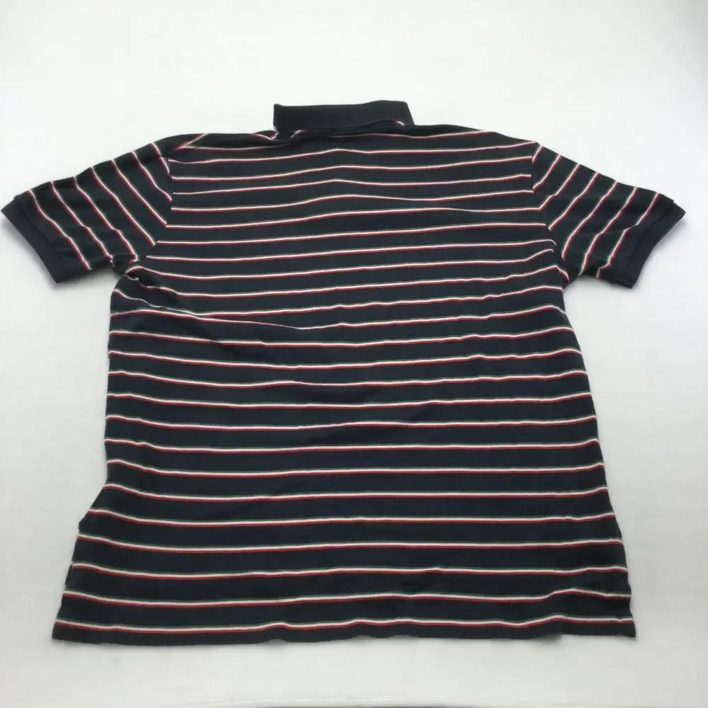 Polo By Ralph Lauren Polo Shirt Mens XL Blue Striped Short Sleeve Casual Cotton